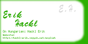 erik hackl business card